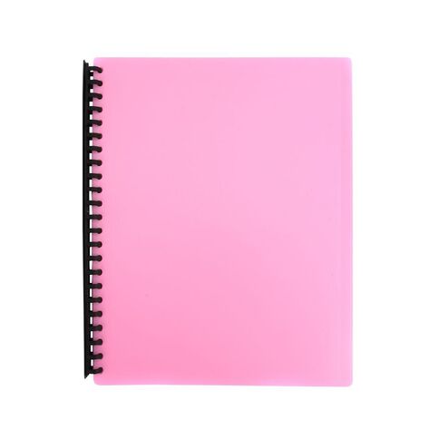 WS Clearbook Refillable 20 Leaf Pink