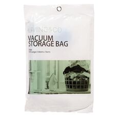 Living & Co Vacuum Storage Bag Extra Large Single Clear