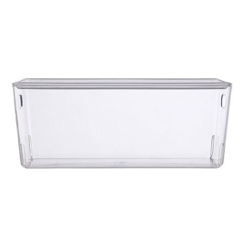 Living & Co Lisse Narrow Lidded Organiser Clear 5L