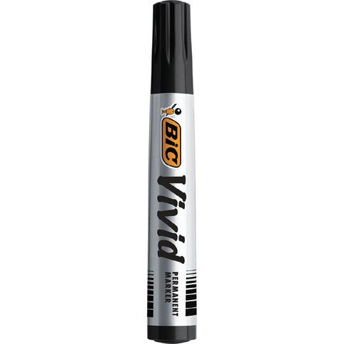Bic Vivid Permanent Marker Ecolution Black 1 Pack