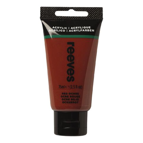 Reeves Fine Acrylic Paint Red Ochre 75ml