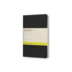 Moleskine Cahier Notebook Unruled 3 Pack Black