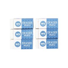 WS Eraser Small 6 Pack White