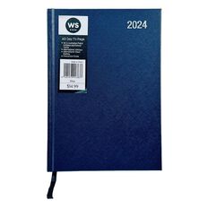 WS Date To Page Diary F24 Blue A5