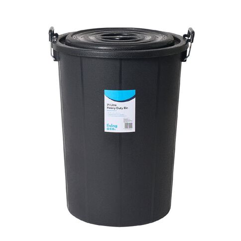 Living & Co Heavy Duty Bin 71L Black