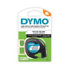 Dymo Letratag Plastic Tape 12mm x 4m Pearl