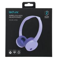 Tech.Inc Wireless Kids Headphone Volume Limited Purple Mid