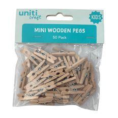 Uniti Mini Wooden Pegs 50 Piece