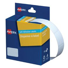 Avery White Rectangle Dispenser Stickers 24x16mm 800 Labels Handwritable