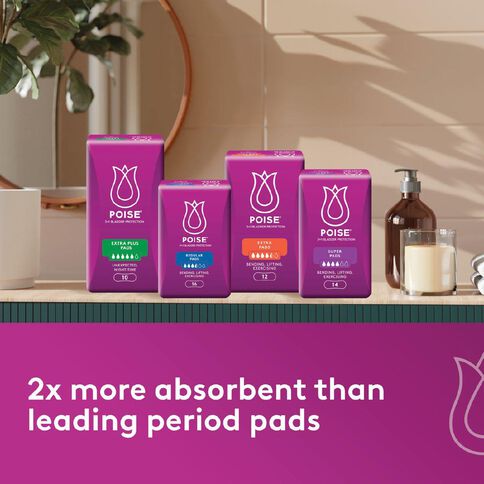 Poise Extra Plus Pads 10 Pack