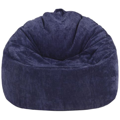 Living & Co Bean Bag Moon Chair Cover Corduroy Blue 200L
