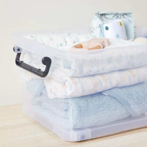 Living & Co Rolling Organiser 13L Clear
