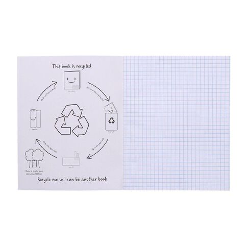 WS Exercise Book 1E4 7mm Quad 28 Leaf Blue