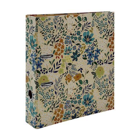 Uniti Blossom Lever Arch A4 Floral Blue