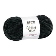 Birch Velvet Yarn 100% Polyester 100G Black