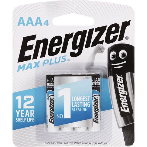 Energizer Max Plus Batteries AAA 4 Pack