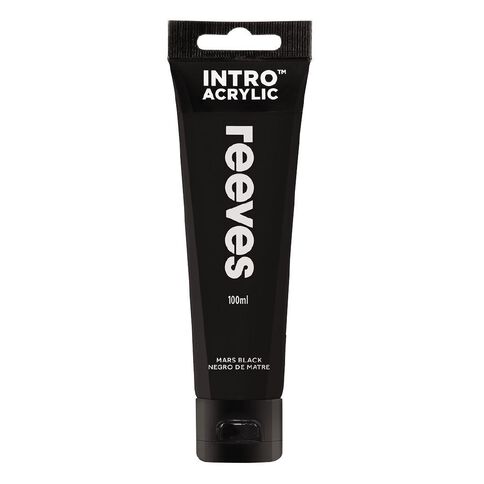 Reeves Intro Acrylic Paint Mars Black 100ml