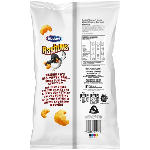 Bluebird Rashuns Cheese & Bacon 190g