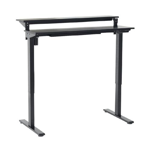 Workspace 2 Tier Adjustable Desk Black
