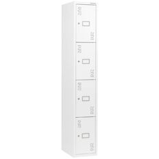 Precision 4 Tier 300W Locker White Satin Camlock