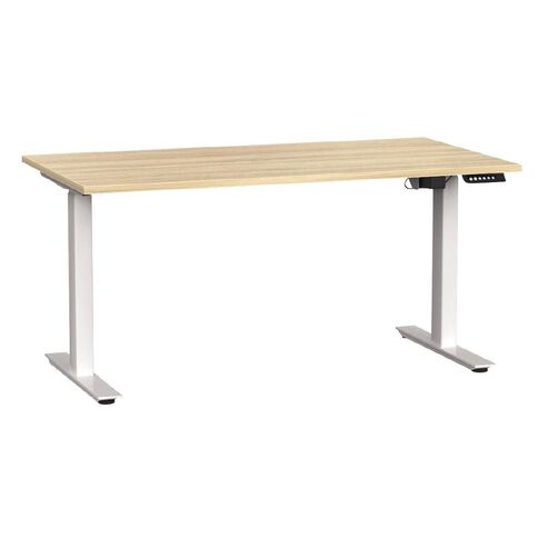 Agile Electric Height Adjustable Desk 1500 Atlantic Oak/White