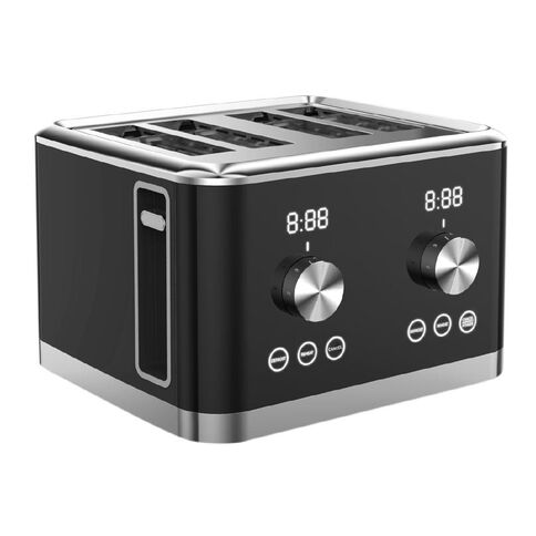 Living & Co 4 Slice Digital Toaster Black