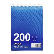 WS Notebook Spiral At Top Blue A5