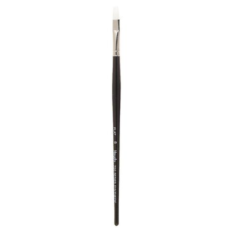 Haydn 8 Taklon Flat Brush White
