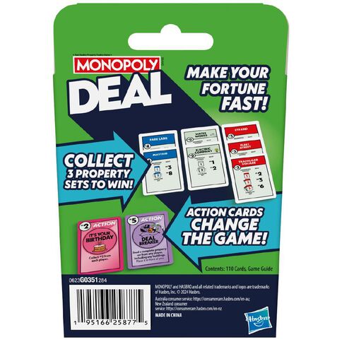 Hasbro Monopoly Deal Game