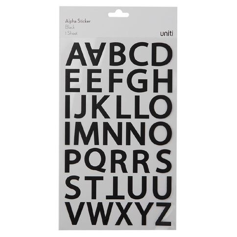 Uniti Alpha Stickers Black