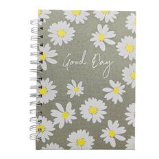 Uniti Urban Spiral Daisy Linen Notebook A5