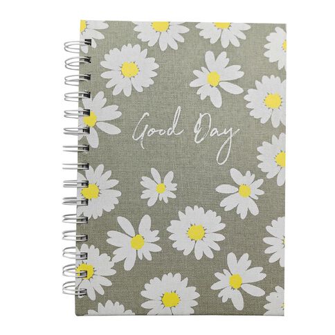 Uniti Urban Spiral Daisy Linen Notebook A5