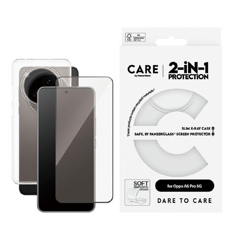 PanzerGlass CARE 2-in-1 Screen Protection Bundle For Oppo A5 Pro 5G