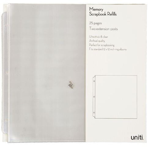 Uniti Album Refills 12in x 12in 25 Pack