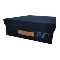 Desk Tribe Linen Storage Box Royal/Navy A4