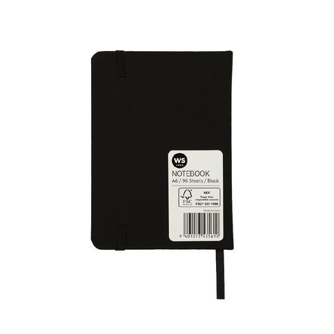 WS PU Notebook Black A6