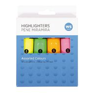 WS Highlighters 4 Pack Assorted