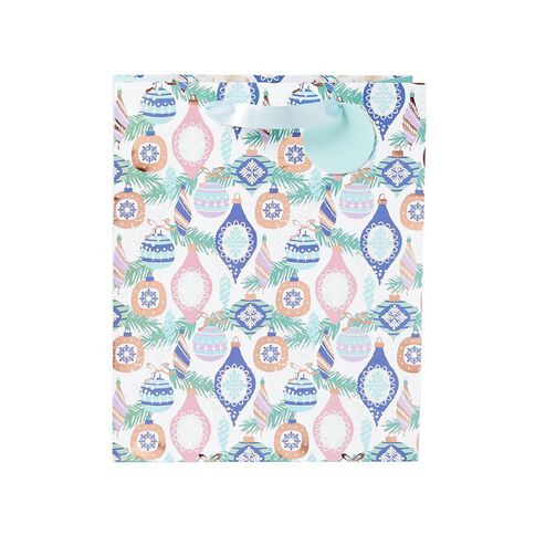 Wonderland Foil Christmas Gift Bag Assorted Large