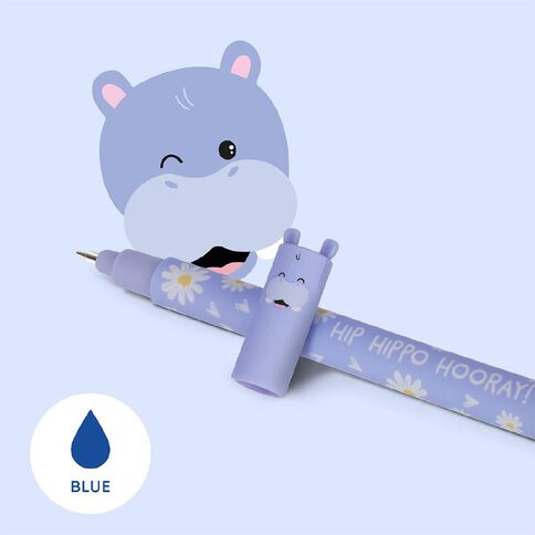 Legami Hippo Erasable Gel Pen Blue