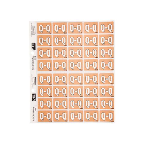 Filecorp Coloured Labels Q Orange Mid
