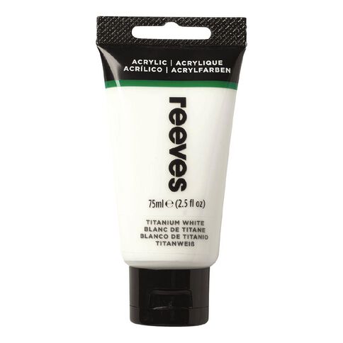 Reeves Fine Acrylic Paint Titanium White 75ml