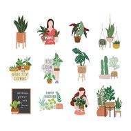 Uniti Plant Person Cardstock Die Cut Shapes