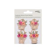 Handmade Kraft & Burlap Embellishment Baskets 4pc