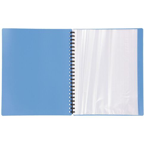 WS Clear Book Refillable 20 Leaf Blue Blue Mid A4