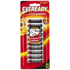Eveready Super Heavy Duty Batteries AA 10 Pack