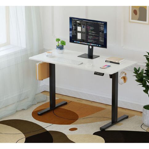 Living & Co Height Adjustable Desk 1200W White