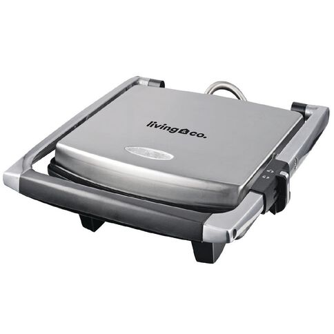 Living & Co Sandwich Press 4 Slice Stainless Steel