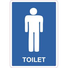 WS Toilet Male Sign Small 340mm x 240mm