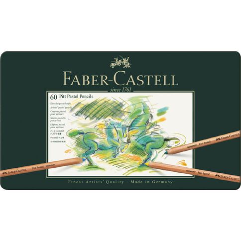 Faber-Castell Pitt Pastel Pencils Tin of 60 Assorted