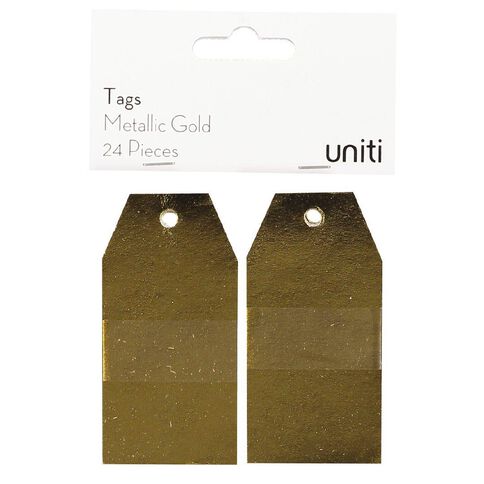 Uniti Metallic Tags 24 Piece Gold